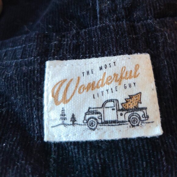 CARTER'S BOY 2 PIECE CHRISTMAS OVERALL SET- BLACK CORDURY + SHIRT SIZE 24 MONTHS - Picture 8 of 14